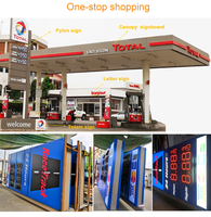 Panneau publicitaire LED pour station-service, personnalisable, avec logo, affichage numérique des prix, étanche et antirouille