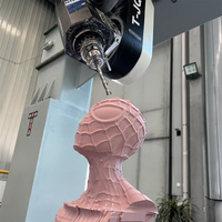 YOUHAOCNC Machine de fraisage CNC 5 axes robuste pour le travail du bois, à broche unique, système de contrôle RichAuto, moteur à roulement et pompe