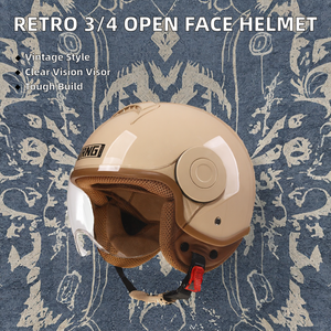 <span class=keywords><strong>Casco</strong></span> Retro <span class=keywords><strong>Vintage</strong></span> Estilo Italiano 3/4, Nuevo Certificado, Material ABS, Logotipo Personalizado Gratuito para Accesorios de Motocicleta y Scooter - Product Image 2