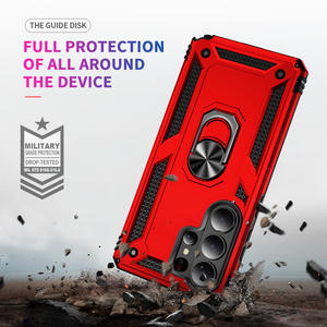 Magnétique 360 ° Étui de téléphone avec support d'anneau pour Samsung Galaxy S26 <span class=keywords><strong>Ultra</strong></span> S25Edge S24 S23FE <span class=keywords><strong>S22</strong></span>+ S21 Plus <span class=keywords><strong>Coque</strong></span> arrière rigide anti-chute - Product Image 5