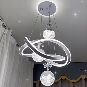 <span class=keywords><strong>Lustre</strong></span> nordique créatif en cristal pendentif en fer de taille moyenne pour salon salle d'exposition intérieure Bar inspiré - Product Image 6