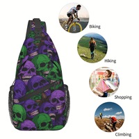 Tas Selempang Pria Custom All Over Print, Tas Dada Desain Personalisasi, Tas Olahraga Lari Wanita, Tas Crossbody Polos, Street Wear