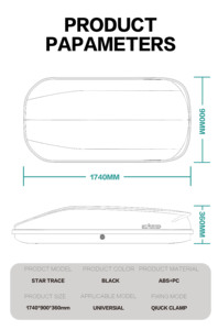 XH175 American ROAHTRIP Dual Side Opening Sports <strong>Roof</strong> Box 350L Capacity Waterproof ABS+PC Fast Sealing Strip Car Jiangxi Made - Product Image 4
