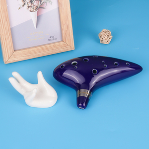 Ocarina de Cerámica Azul de 12 Orificios - Logotipo y Empaque Personalizables, Alto C, Legend of Ocarina, Instrumento Musical <span class=keywords><strong>Tradicional</strong></span> Chino - Product Image 5
