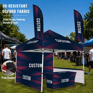 Carpa Personalizada Fácil de Instalar 3x3m, Toldo Plegable Portátil para Eventos con Bolsa con Ruedas, Exhibición de Logotipo a Todo Color para Exposiciones - Product Image 5