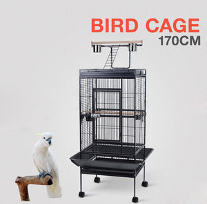 Çağdaş tarzı antimacaamerika papağanı gri papağan Aviary Pet House el yapımı küçük hayvanlar Metal demir kuş kafesi ahşap kutu satış - Product Image 3