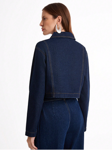 Camicette da donna estate nuova moda Chic <span class=keywords><strong>Jeans</strong></span> corti Vintage a maniche lunghe camicie femminili top Chic - Product Image 2