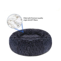 Doe Tier Beliebtes Weiches Abnehmbares Waschbares Luxus-Kissen Flauschiges Großes Hunde-Katzen Wasserdichtes Rutschfestes Donut Rundes Hundebett für Hunde