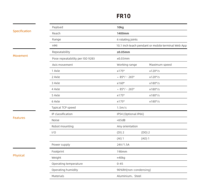 Robot Colaborativo FR10 de 6 Ejes, 10 kg, Alcance Efectivo de 1400 mm, Controlador Programable, Motor IP54/IP65, para Recogida y Soldadura