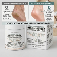 Masque Crème de Nuit Réparateur pour les Pieds au Peptide Probiotique Fermenté Marque Blanche – Éclaircissant, Nourrissant, Soin des Talons – Vente en Gros