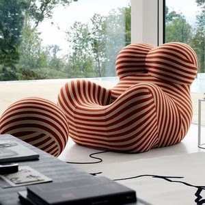 Poltrone di Lusso Italiane con Poggiapiedi Sedie da Salotto La Mamma Divani Compressi - Product Image 2