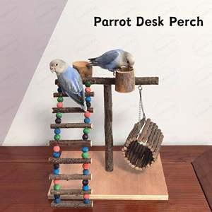 Natuur Huisdier Vogel Baars Natuurlijk Hout Vogel Training Vermakelijke Papegaai Speelgoed - Product Image 2