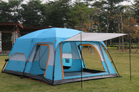 Vente flash : Tente dôme extérieure quatre saisons à double couche en acier, imperméable, pour 8 à 12 personnes, multicolores, grande tente de camping
