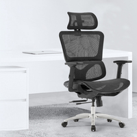Mobilier de bureau Vente en gros Chaises ergonomiques à dossier haut pour le travail en maille avec appui-tête réglable Chaise de bureau