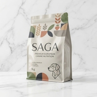Sac d'emballage pour aliments pour chiens en plastique recyclable à fond plat, à huit soudures latérales, avec fermeture éclair refermable, vente en gros du fabricant