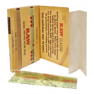 For Classic Single Wide Natural Unrefined Brown Square <b>Rolling</b> Papers 100leaves/booklet25booklets/<b>box</b> Grinder & Storage - Product Image 2