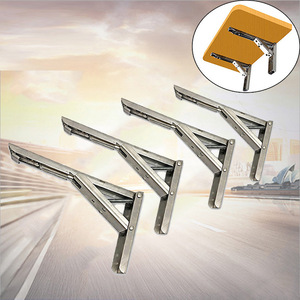 Stainless Steel Foldable Tripod Bracket Support Shelf Wall Mount 8/10/12/14 Inch Durable Hardware Accessory - Product Image 1