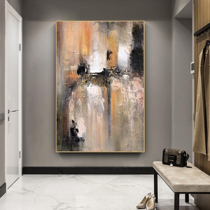 Pittura a olio dipinta a mano astratta dipinta a mano 100% astratta di colore antico dipinto a mano pittura a olio moderna di arte della casa - Product Image 3
