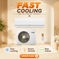 Climatiseur split à onduleur électrique à économie d'énergie 12000 BTU R32, déshumidificateur autonettoyant, refroidissement uniquement, usage domestique, classe A, télécommande