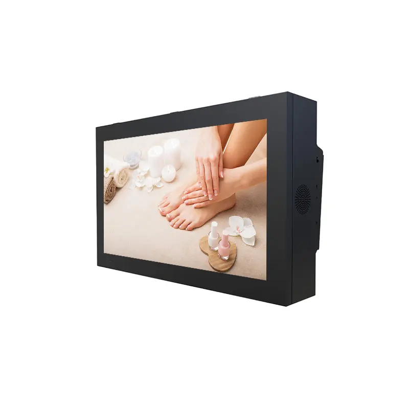 Pemutar iklan Wifi luar ruangan Totem penunjuk Digital LCD dengan kunci aman layar sentuh kapasitif tahan air Monitor LCD