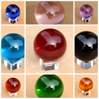 Grande boule de verre en cristal de jardin à dix couleurs 20mm 25mm 30mm 40mm 45mm 50mm 60mm