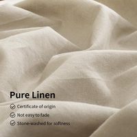 100% ensemble de draps de literie en lin naturel lin écologique ensembles de lit en lin naturel pour la maison