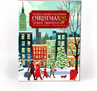 Boîte de calendrier de l'Avent personnalisée avec puzzle de Noël, 24 jours, traditions des fêtes, compte à rebours, emballage cadeau avec 24 tiroirs