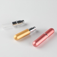 Flacon de parfum miniature portable de 5 ml en verre avec bouchon à vis plat, sérigraphié, avec diffuseur à roseaux