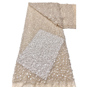 Ni.ai Aso EBI ผ้าลูกไม้แอฟริกันผ้าลูกไม้ประดับลูกปัดชุดแต่งงานปักเลื่อม - Product Image 1