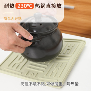 Kitchen Drain Mat Rectangle Food Grade Silicone Non Slip Waterproof Countertop Mat For Vegetable Fruit Drying - Product Image 4
