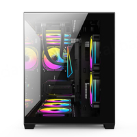 BAJEAL Steel Micro ATX/ITX Mid Tower PC Case Side Panel Window Sleek Spacious Design Customizable Stylish Gaming Case Featuring