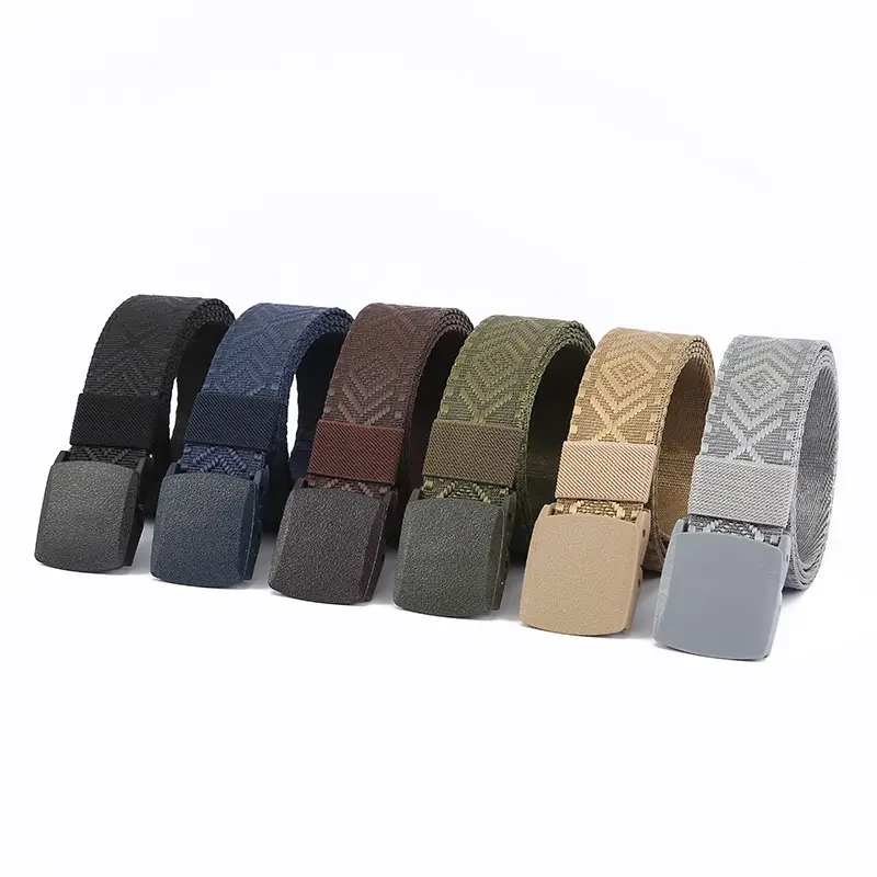 Summer New Thickened Jacquard Knitted Fabric Belt Imitation Nylon Light Weight Training Belt Canvas belt