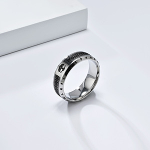 แหวนสไตล์ไวกิ้งนอร์ดิกสำหรับผู้ชาย ทำจากสแตนเลสสตีล ลายต้นไม้แห่งชีวิต เครื่องประดับโบราณ สีเงิน สีทอง สีดำ เหมาะสำหรับใส่ทุกวัน - Product Image 4