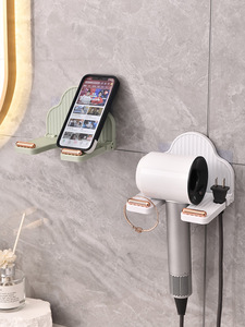 Soporte Plegable de Plástico para Secador de Pelo, Montado en la Pared, Conveniente y Ahorra Espacio, Almacenamiento de Herramientas de Peinado - Product Image 4