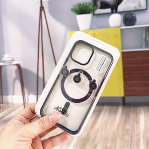 Custodia Magnetica Trasparente Opaca di Lusso per <span class=keywords><strong>iPhone</strong></span> 17 14 15 16 Pro Max <span class=keywords><strong>XR</strong></span> con Pellicola <span class=keywords><strong>Protettiva</strong></span> per Obiettivo - Product Image 2