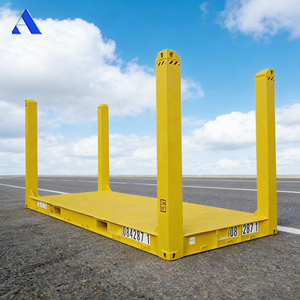 Contenedor de Envío Plegable de 20 pies con Poste de Esquina Fijo de Acero Corten o Plataforma Plana, con Certificación CSC - Product Image 1