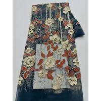 Dentelle florale 3D de style bolivien, design moderne et original, prix de gros, tissu pour robe de mariée