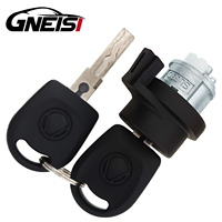 Cylindre de serrure de contacteur d'allumage compatible avec Volkswagen Polo, Jetta, Audi A6, A4 2000-2009, numéros de pièces 107905855CF, 107905855CA