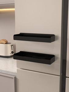 Metal Punch-Free Wall-Mounted Double Tier Magnetic Multi-Functional Kitchen Organizer <strong>Spice</strong> Storage <strong>Rack</strong> Minimalist Style <strong>for</strong> - Product Image 6