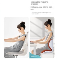 Coussin de siège orthopédique en mousse à mémoire de forme Remplissage thérapeutique en mousse Correcteur de posture Soutien du dos Oreillers lombaires Coussins de siège