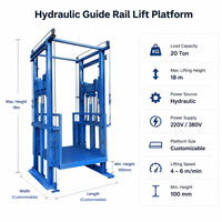 Plateforme élévatrice hydraulique industrielle personnalisée, élévateur vertical de marchandises pour atelier et entrepôt