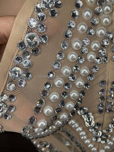 NOVANCE Y2548 Amazons Best Seller List Diamond Stripe Rhinestone Dress Party & Holiday Supplies para Fest Dinner Party - Product Image 6