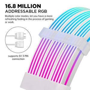 Cables RGB de 24 Pines para Placa Base de <span class=keywords><strong>PC</strong></span> OEM Personalizados, Hardware para Juegos, Carcasa de Ordenador para Juegos, Cable de Extensión de Alimentación LED para <span class=keywords><strong>PC</strong></span> - Product Image 4