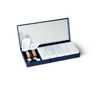NBBLUESKY Organisateur plastique Tablet Storage Cases Customize logo 7 Compartiment Days Weekly Pill Box with Mirror