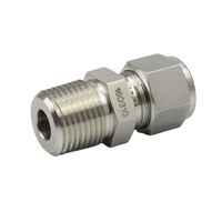 Connecteurs à double embout mâle Swagelok, raccords à compression pour tubes, embouts en acier inoxydable 316, filetages NPT 1/4 3/8 pouces