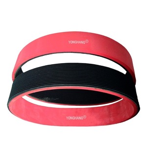 Yonghang Pl Multi Groove Traction <b>Belt</b> <b>Red</b> Rubber Custom 21pl 1650 18 For Extruder Take Up Machine Industrial Use - Product Image 4