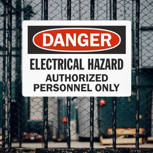 علامة تحذير السلامة الكهربائية المتينة عالية الجودة حسب الطلب من المصنع الأكثر مبيعًا - Product Image 2