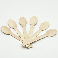 Cuillère jetable biodégradable ECOLIFE 160mm en bois de bouleau pour emporter