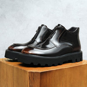 Bottes de travail vintage Amish de luxe haut de gamme pour hommes, imperméables, à lacets, avec semelle Goodyear et empeignes robustes en cuir véritable - Product Image 5