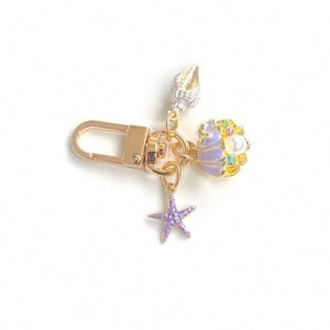 Nouveau porte-clés OCean Little Pearl Shell Starfish Conch, accessoires simples, mini pendentif de sac, porte-clés - Product Image 2